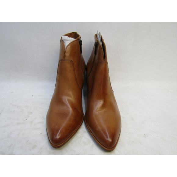 FRYE Womens Size 8.5 M Brown Leather Zip Ankle Boots Bootie - Picture 5 of 11